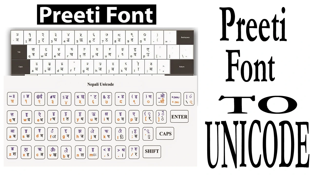 Preeti font to Nepali Unicode